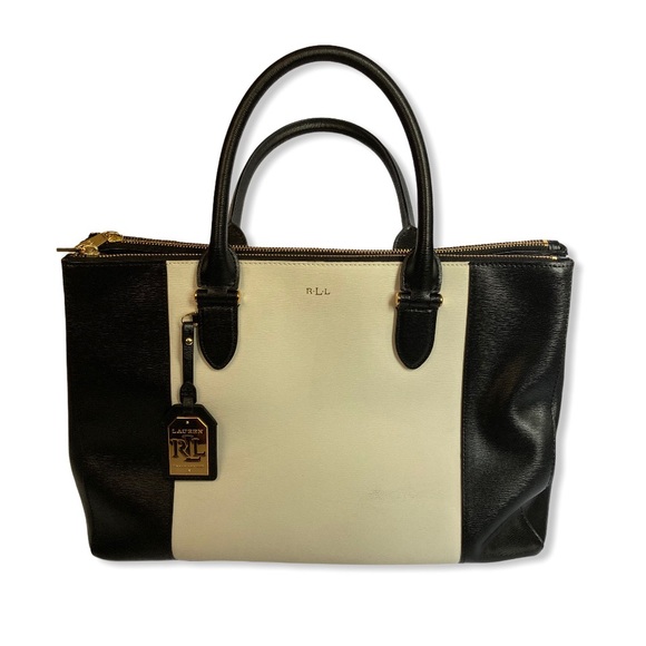 lauren ralph lauren dryden marcy leather tote